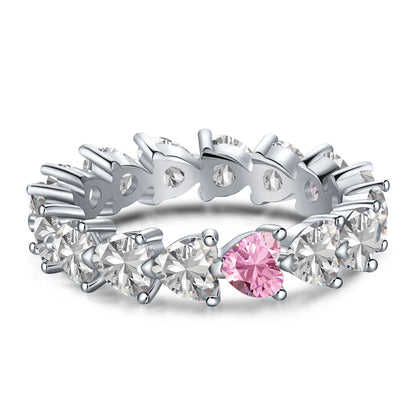 [Lumi Jewels]0.25 Carat Radiant Romance Heart Cut Lover Ring