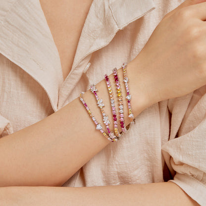[Lumi Jewels]Delicate Romantic Heart Shape Lover Bracelet