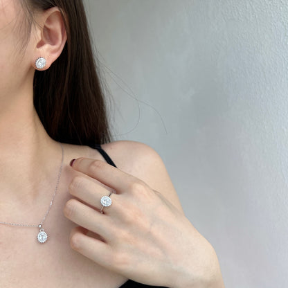 [Lumi Jewels]Delicate Radiant Oval Cut Daily Earrings