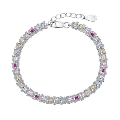 [Lumi Jewels]Delicate Colorful Multi Cut Daily Bracelet