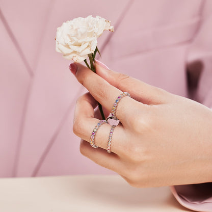 [Lumi Jewels]Radiant Sparkling Round Cut Daily Ring