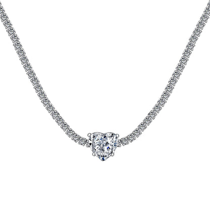 [Lumi Jewels]2.0 Carat Sparkling Tennis Heart Cut Necklace