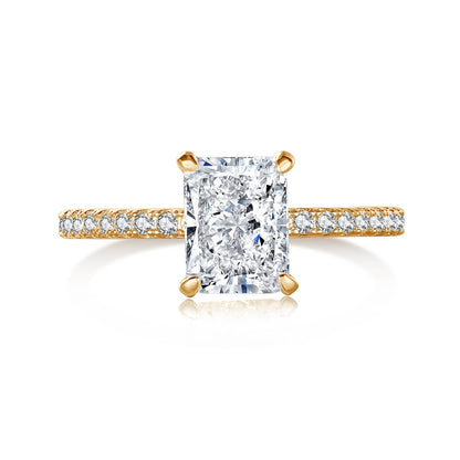 [Lumi Jewels]2.0 Carat Dazzling Sparkling Radiant Cut Party Ring