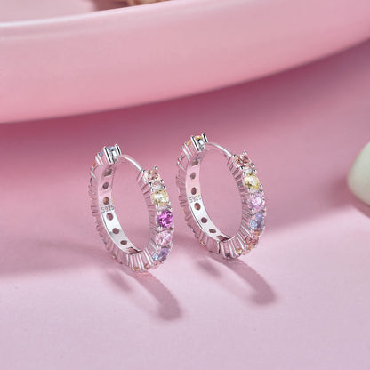 [Lumi Jewels]Radiant Colorful Round Cut Earrings