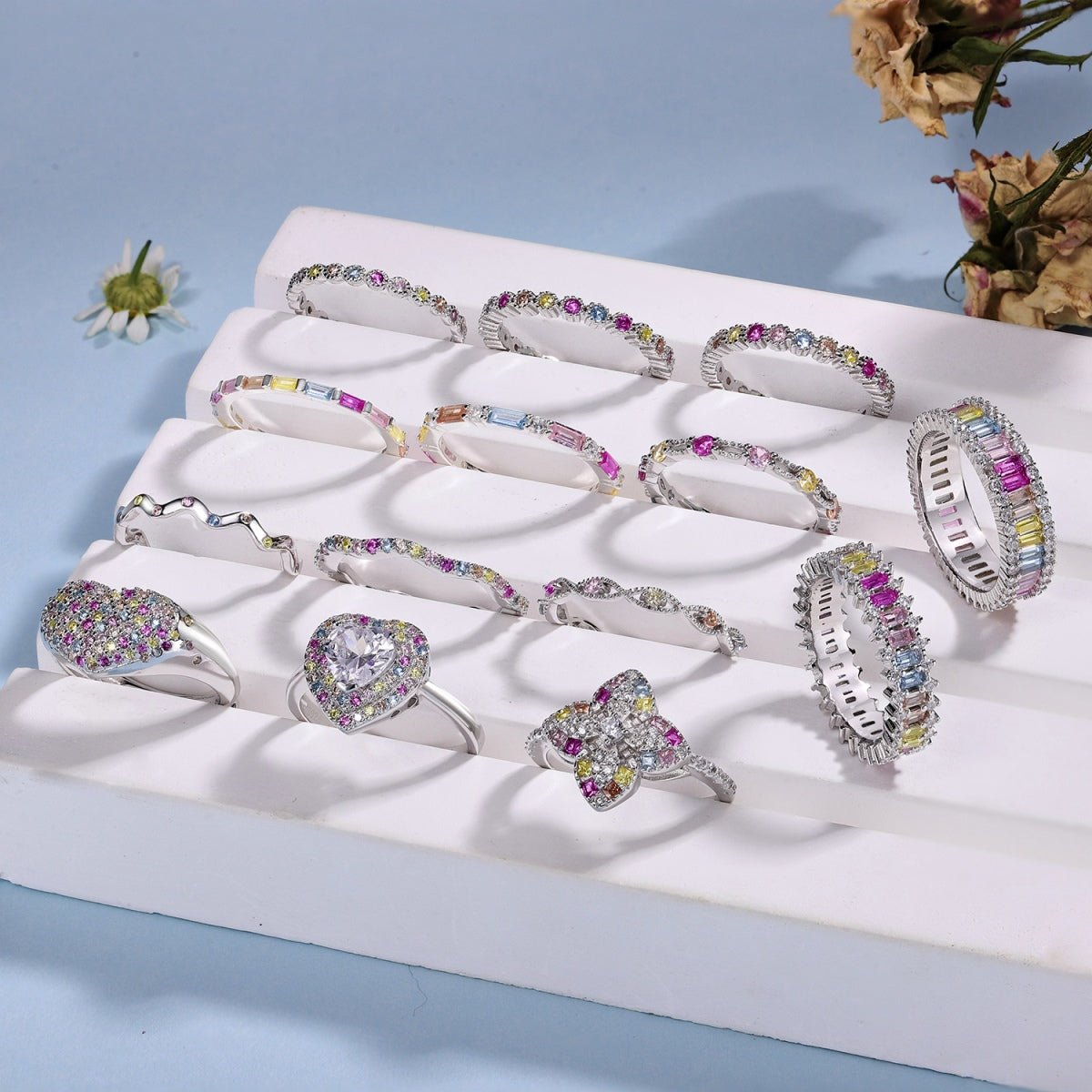 [Lumi Jewels]Lively In Shades Elegant Radiant Cut Daily Ring