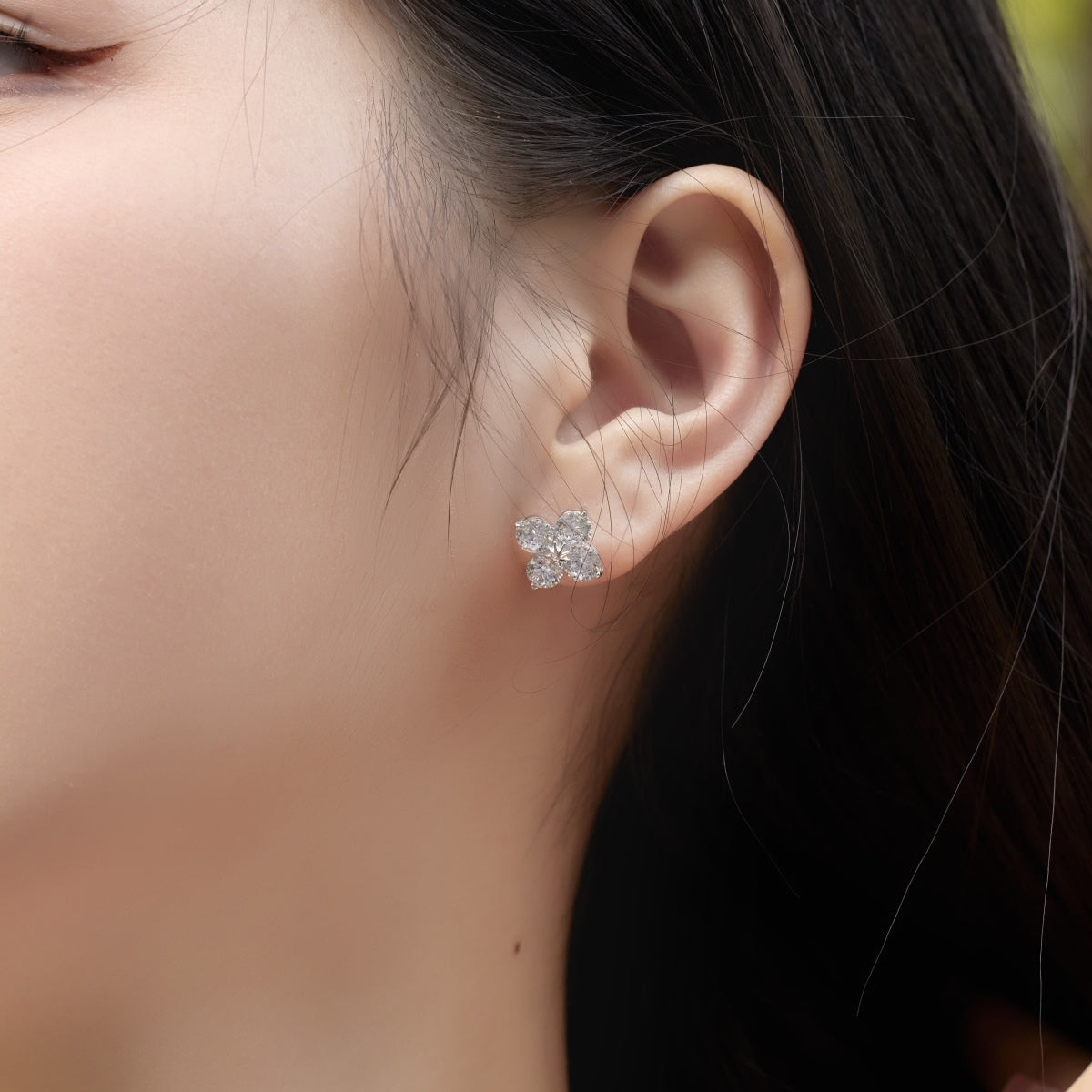 [Lumi Jewels]Four-Leaf Clover Eight-Pointed Star Earrings