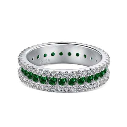 [Lumi Jewels]Delicate Colorful Round Cut Daily Ring