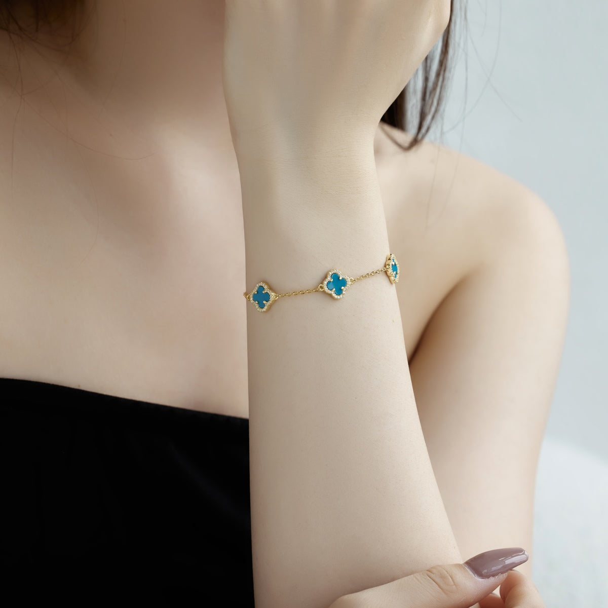 [Lumi Jewels]Four-Leaf Clover Exquisite Bracelet