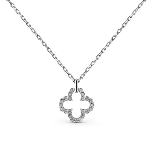 [Lumi Jewels]Four-Leaf Clover Hollow Design Exquisite Necklace