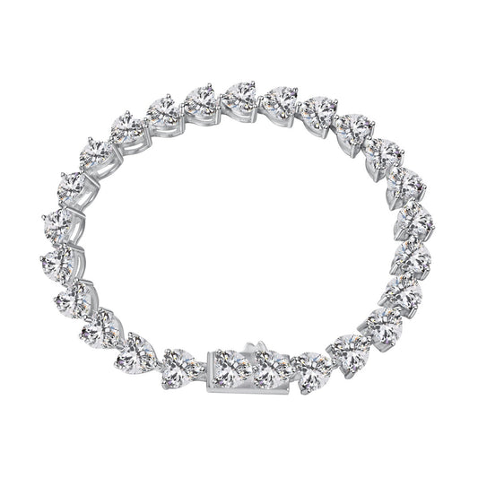 [Lumi Jewels]0.75 Carat Elegant Romantic Heart Shape Lover Bracelet