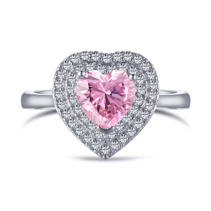 [Lumi Jewels]Delicate Ebullient Heart Shape Wedding Ring