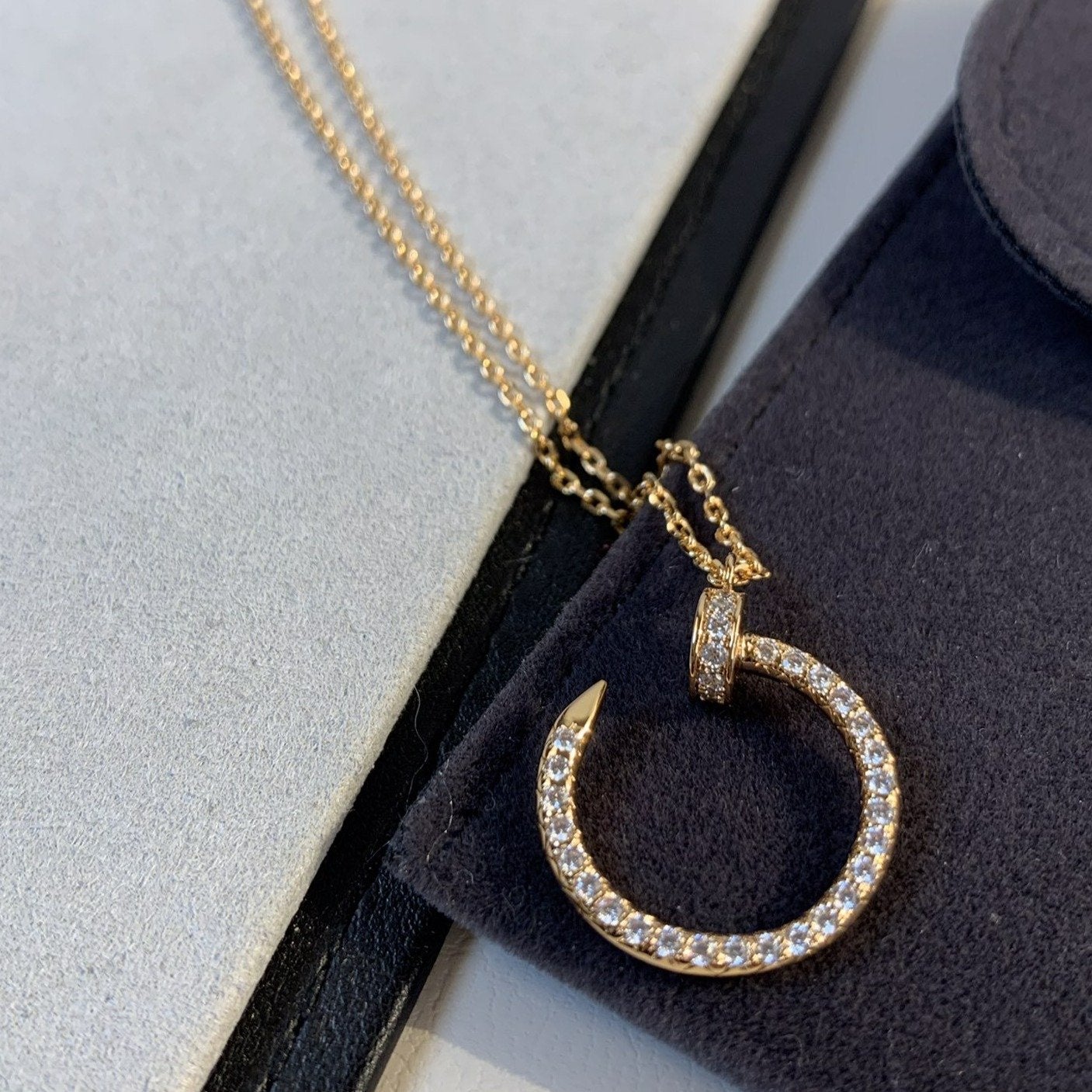 [Lumi Jewels]JUSTE NECKLACE PINK GOLD DIAMONDS