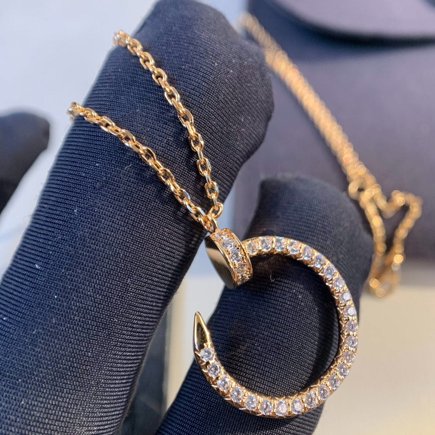 [Lumi Jewels]JUSTE NECKLACE PINK GOLD DIAMONDS