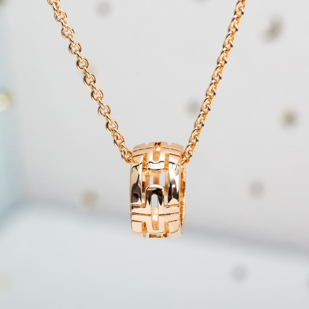 [Lumi Jewels]PARENTESI NECKLACE PINK GOLD