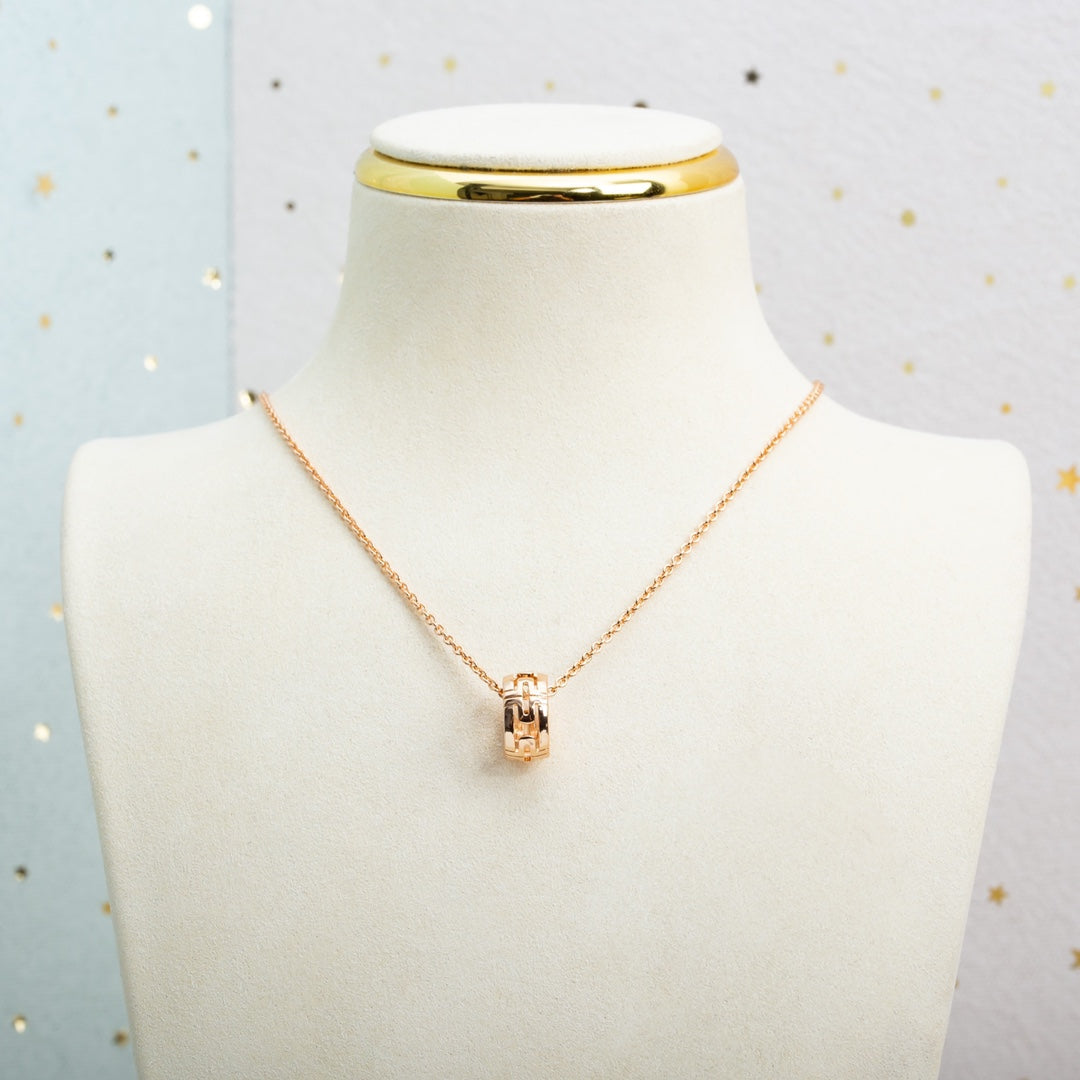 [Lumi Jewels]PARENTESI NECKLACE PINK GOLD