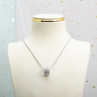 [Lumi Jewels]PARENTESI NECKLACE SILVER DIAMOND