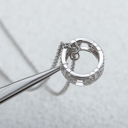 [Lumi Jewels]PARENTESI NECKLACE SILVER DIAMOND