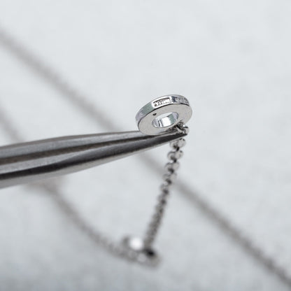 [Lumi Jewels]PARENTESI NECKLACE SILVER DIAMOND