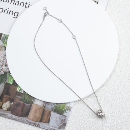 [Lumi Jewels]PARENTESI NECKLACE SILVER DIAMOND