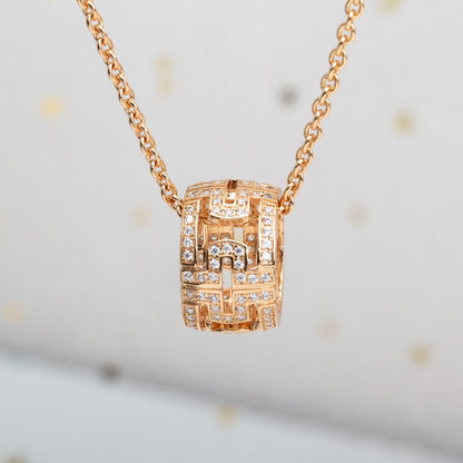 [Lumi Jewels]PARENTESI NECKLACE PINK GOLD DIAMOND