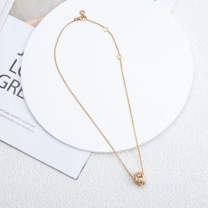 [Lumi Jewels]PARENTESI NECKLACE PINK GOLD DIAMOND