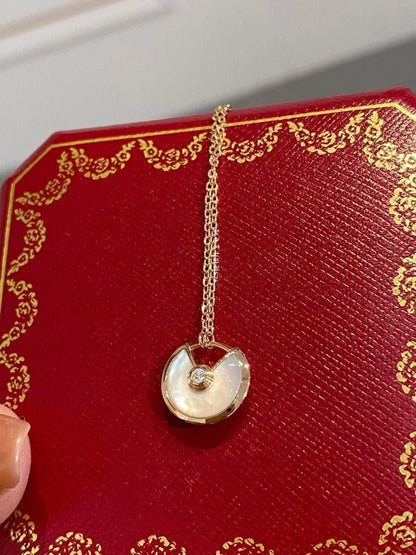 [Lumi Jewels]AMULETTE ROSE GOLD MOP NECKLACE