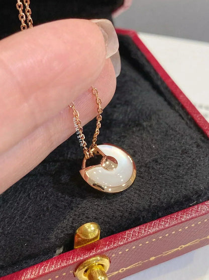 [Lumi Jewels]AMULETTE ROSE GOLD MOP NECKLACE