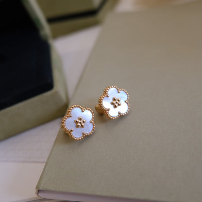 [Lumi Jewels]LUCKY WHITE MOP EARRINGS
