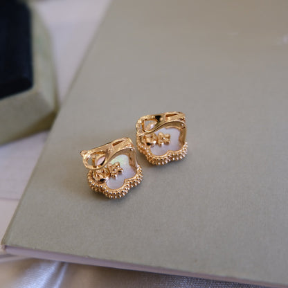 [Lumi Jewels]LUCKY WHITE MOP EARRINGS