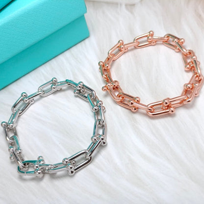 [Lumi Jewelry]HARDWEAR BRACELET PINK GOLD AND SILVER