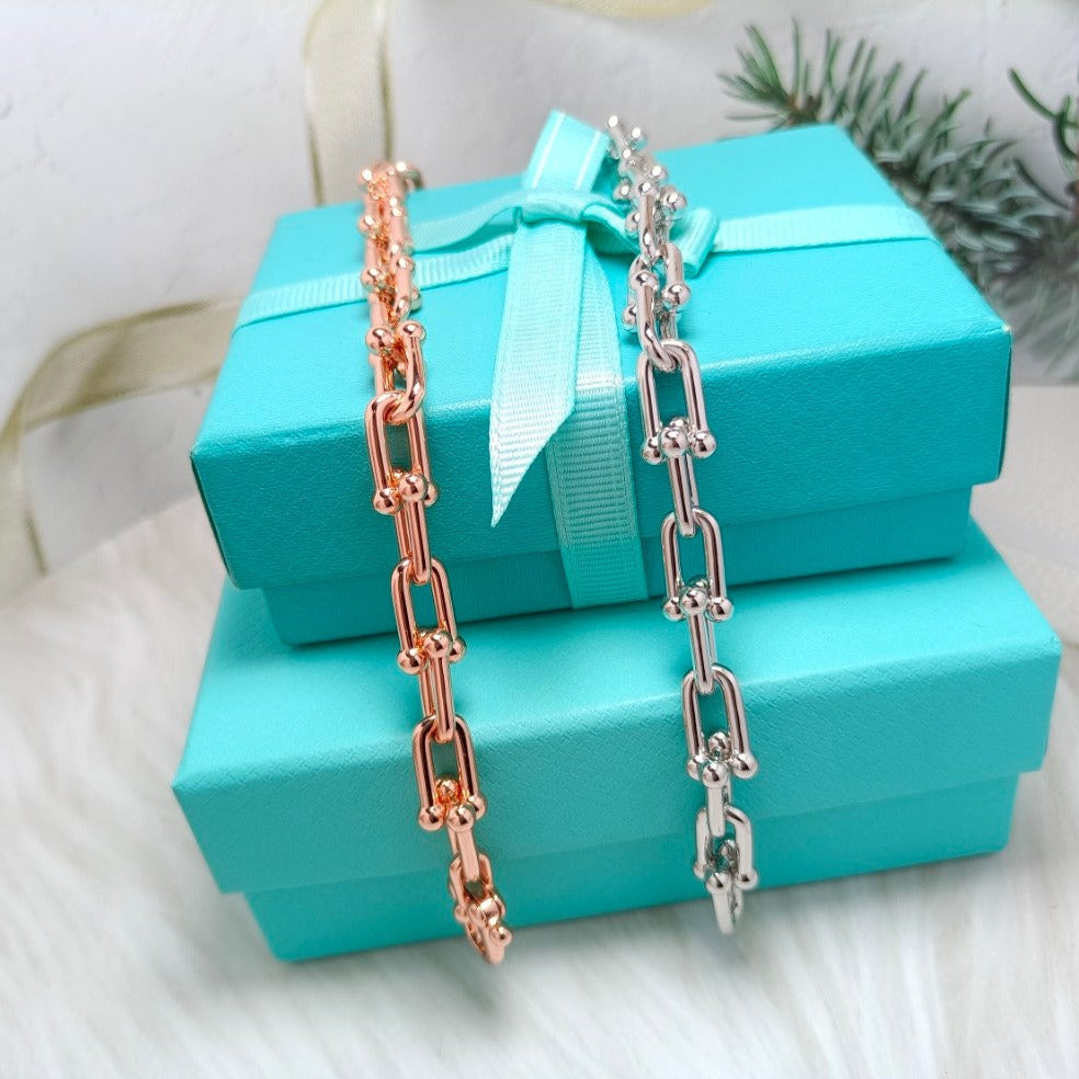[Lumi Jewelry]HARDWEAR BRACELET PINK GOLD AND SILVER