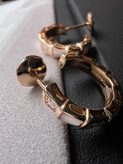 [Lumi Jewels]SERPENTI MOP PINK GOLD EARRINGS