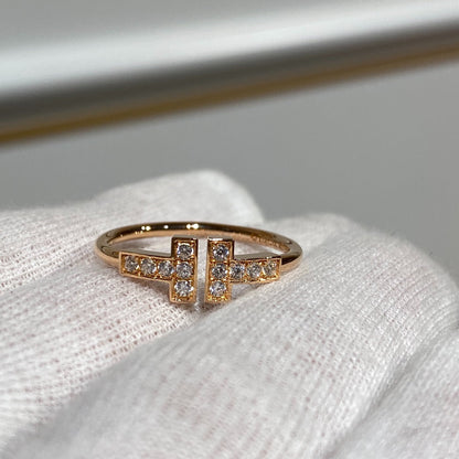 [Lumi Jewelry] WIRE RING DIAMOND PINK GOLD