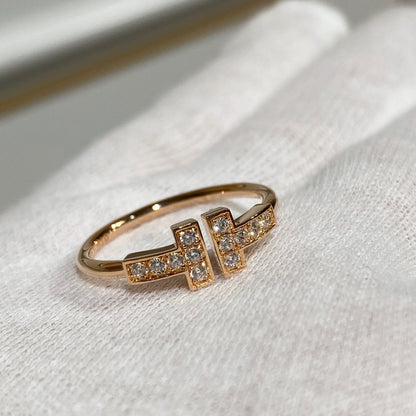 [Lumi Jewelry] WIRE RING DIAMOND PINK GOLD