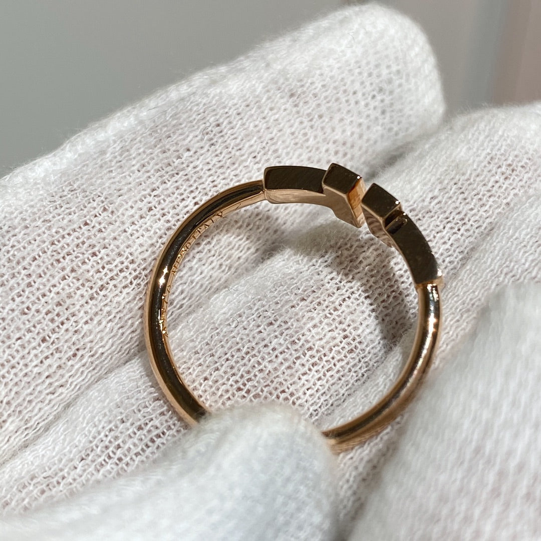[Lumi Jewelry] WIRE RING DIAMOND PINK GOLD
