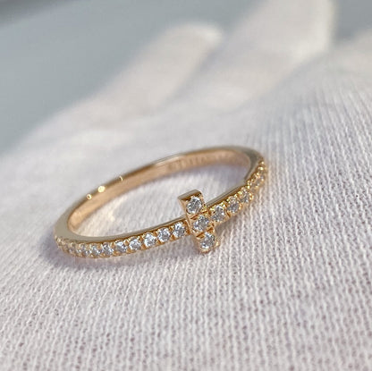[Lumi Jewelry]T RING DIAMOND PINK GOLD