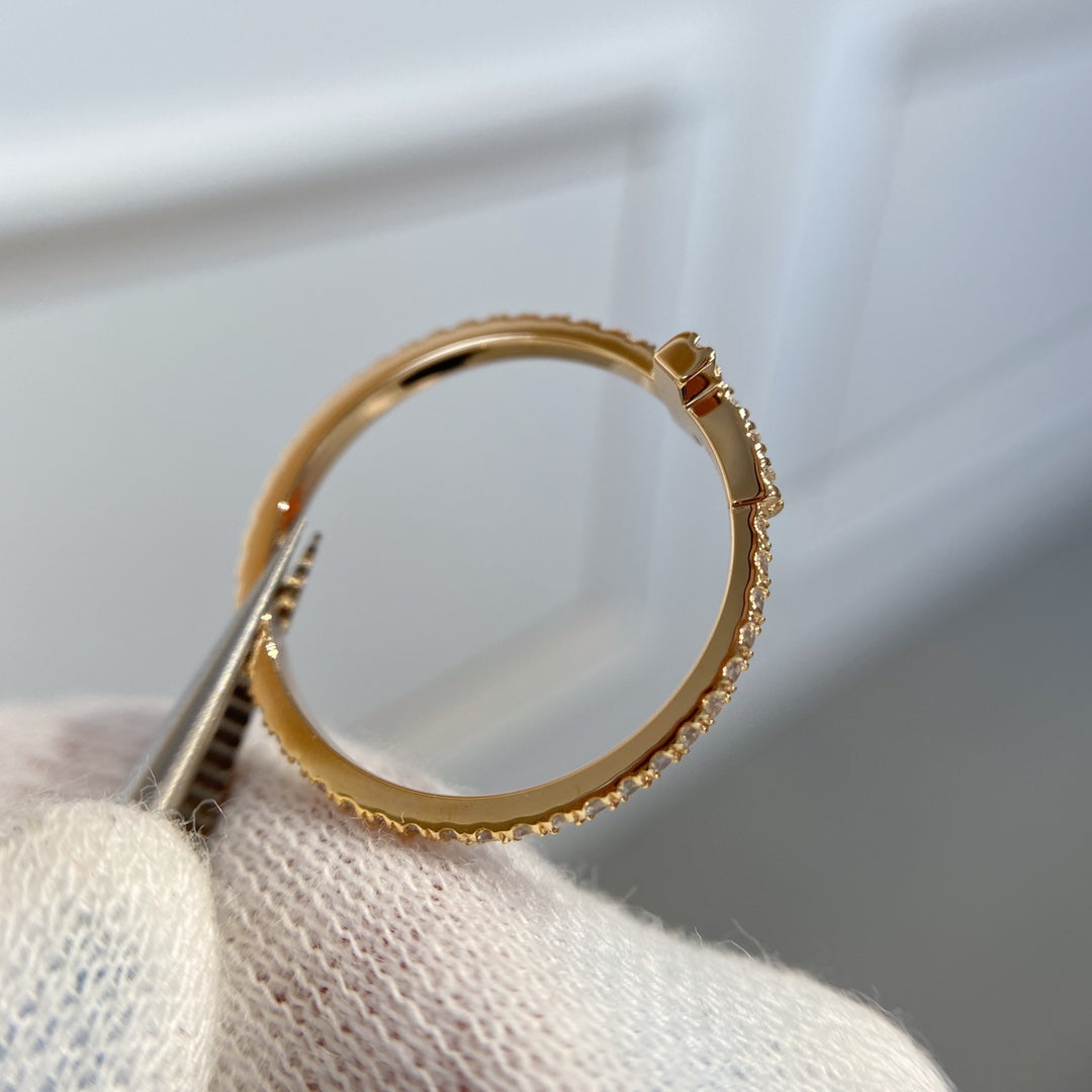 [Lumi Jewelry]T RING DIAMOND PINK GOLD