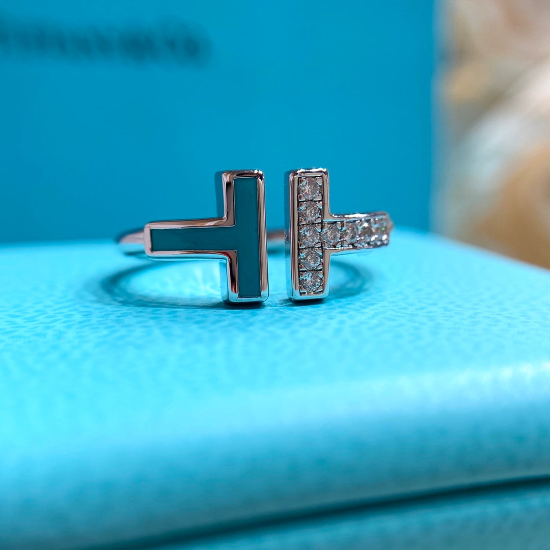 [Lumi Jewelry] WIRE TURQUOISE DIAMOND RING SILVER