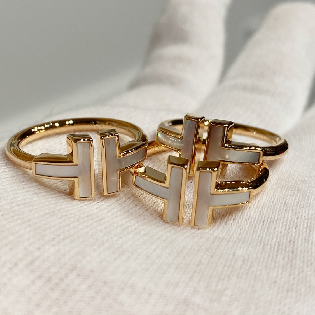 [Lumi Jewelry] WIRE MOP RING PINK GOLD
