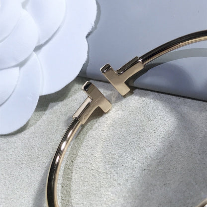 [Lumi Jewelry]T BRACELET PINK GOLD 1.8MM DIAMOND