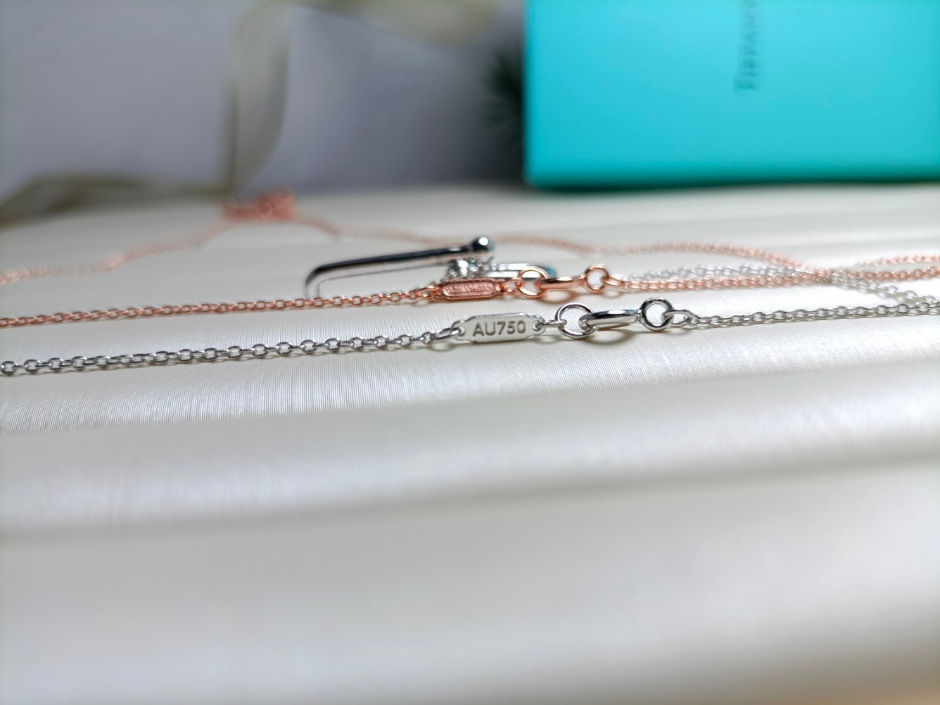 [Lumi Jewelry]HARDWEAR DROP DOUBLE LINK PEDANT NECKLACE