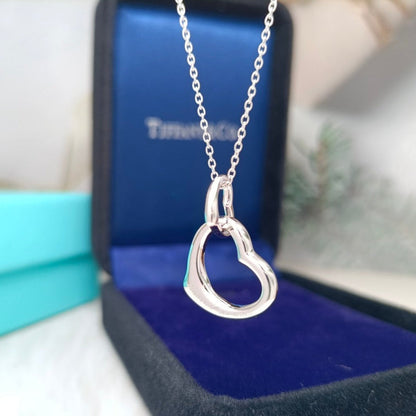 [Lumi Jewelry]DOUBLE HEART SILVER NECKLACE