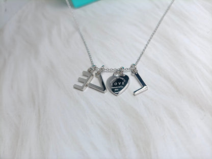 [Lumi Jewelry]LOVE TEXT PEDANT NECKLACE