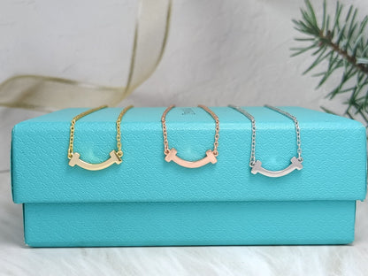 [Lumi Jewelry]MINI SMILE PEDANT NECKLACE