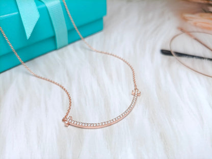 [Lumi Jewelry]BIG SMILE PEDANT DIAMOND NECKLACE