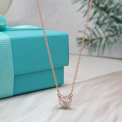 [Lumi Jewelry]HEART BIG DIAMOND NECKLACE