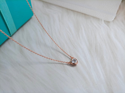 [Lumi Jewelry]HEART BIG DIAMOND NECKLACE
