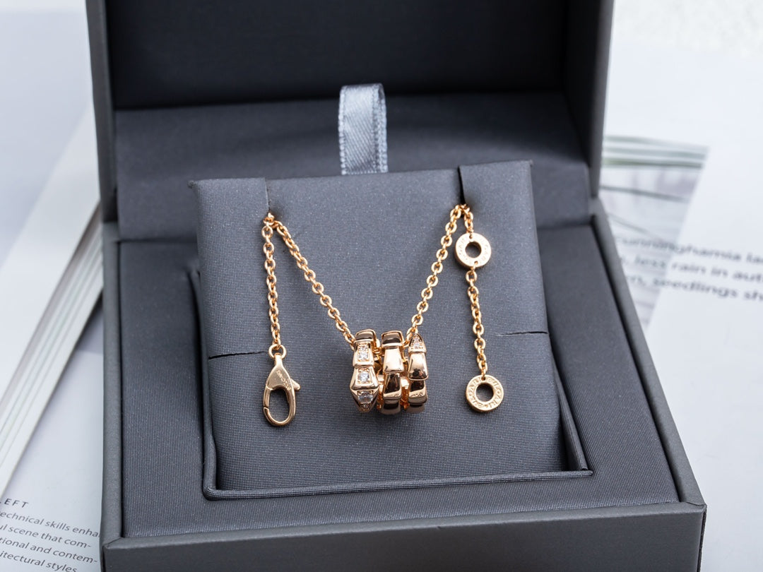 [Lumi Jewels]SERPENTI PINK GOLD NECKLACE DIAMOND