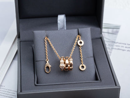[Lumi Jewels]SERPENTI PINK GOLD NECKLACE DIAMOND