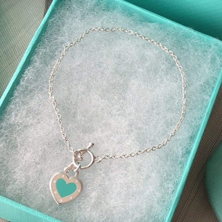 [Lumi Jewelry]LOVE HEART BLUE BRACELET